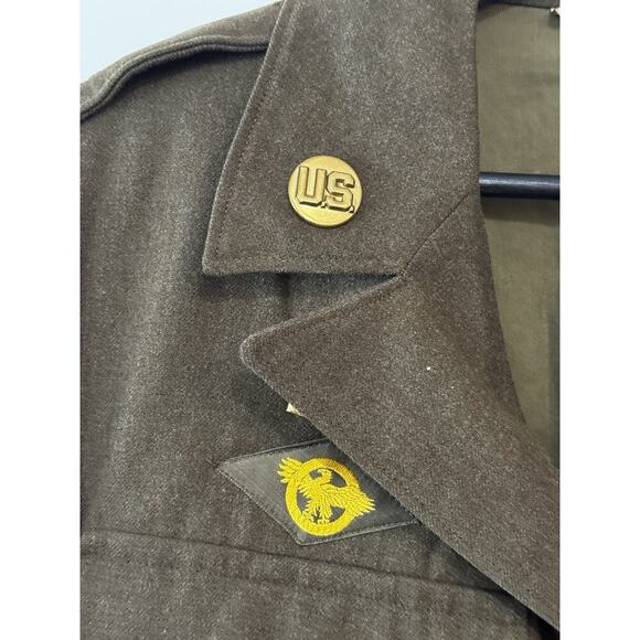 1941-1945 WWII Uniform Dress Jacket With Patches ADSEC T5 Size 40 R - Picture 10 of 14